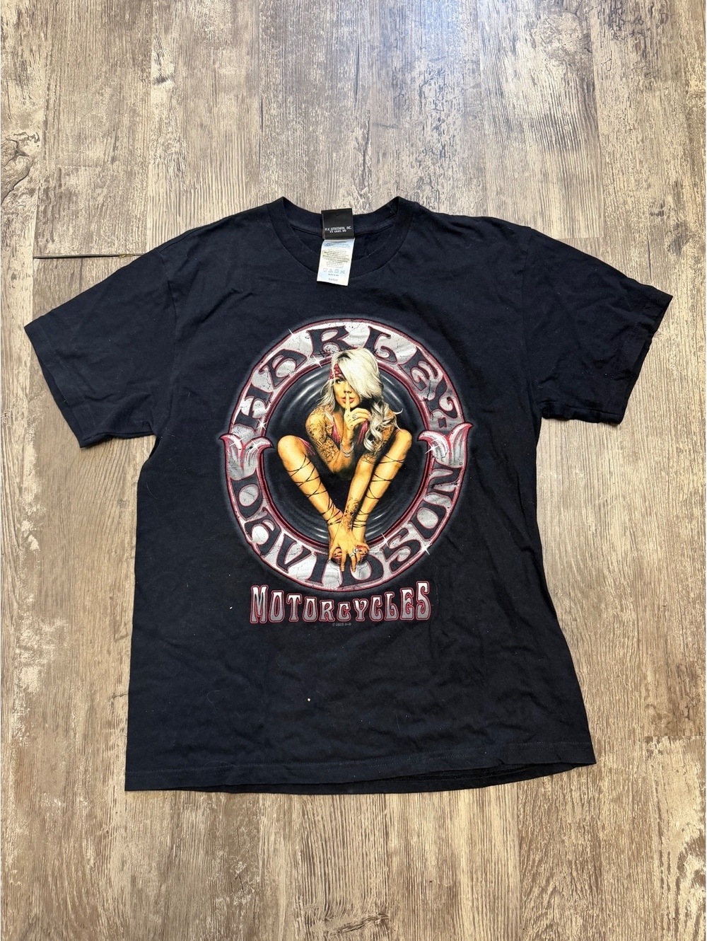 2015 Harley Davidson Pin Up Girl Lowcountry Charleston SC Graphic T Shirt